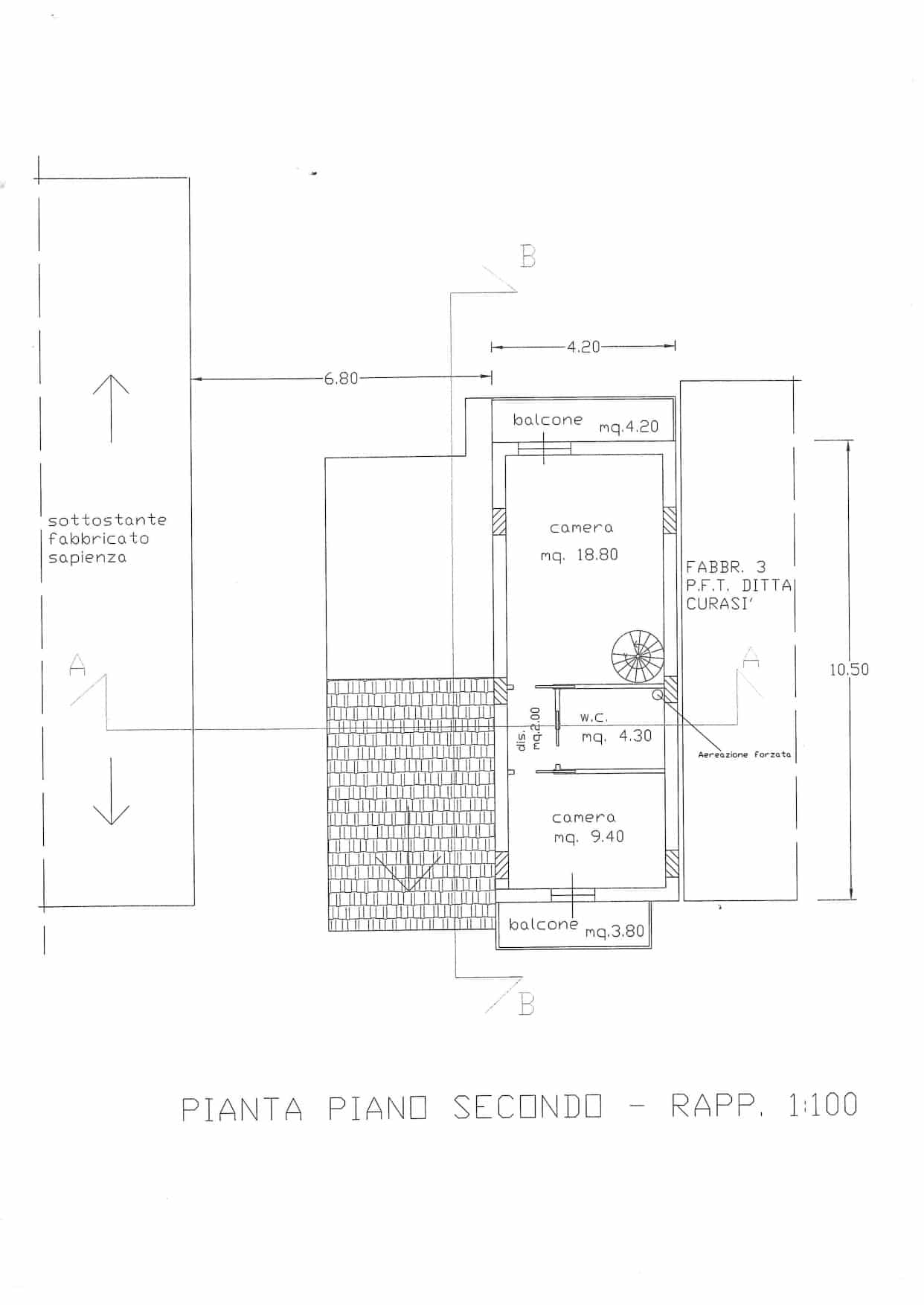 Immagine pianta appartamento con balconi e spazi abitativi, planimetria di case e interni, progetto edilizio residenziale NextCasa.