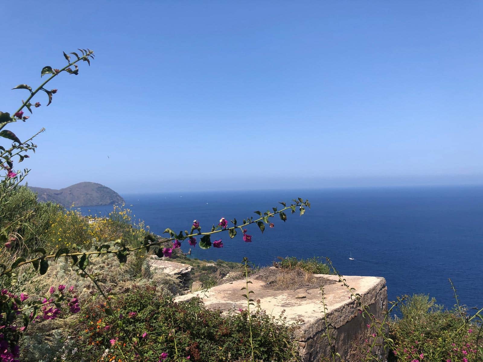 Vista panoramica della costa mediterranea con mare blu, cielo sereno e natura rigogliosa; perfetta per chi cerca immobili con vista mare e location esclusiva in Italia.
