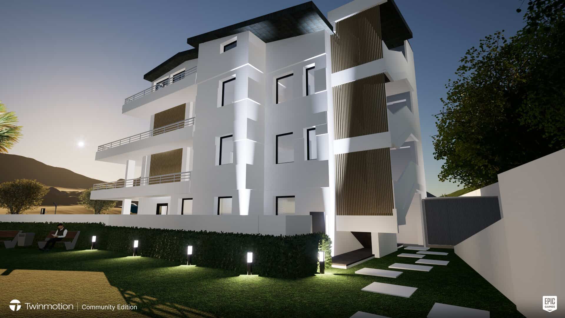 Appartamento moderno in vendita a Capo D'Orlando con balconi e giardino ben curato.