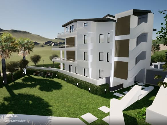Appartamento moderno in vendita a Capo D'Orlando con vista sul giardino e terrazze panoramiche.