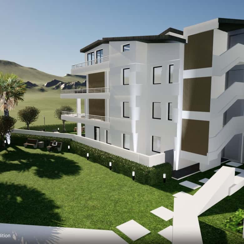 Appartamento moderno in vendita a Capo D'Orlando con vista sul giardino e terrazze panoramiche.